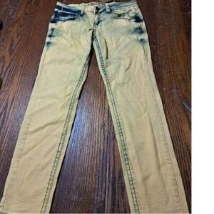 Chic Tan and Black Women's Skinny Jeans